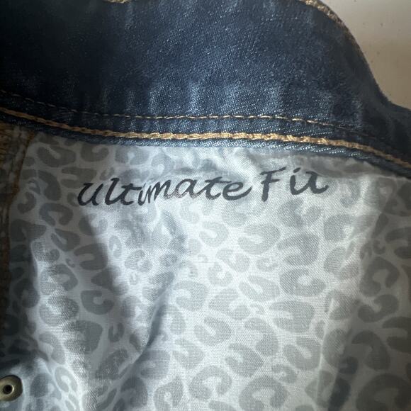 Chico's size 3 us XL chicos platinum Medium Wash Blue Denim jeans 16 straight - Picture 11 of 13